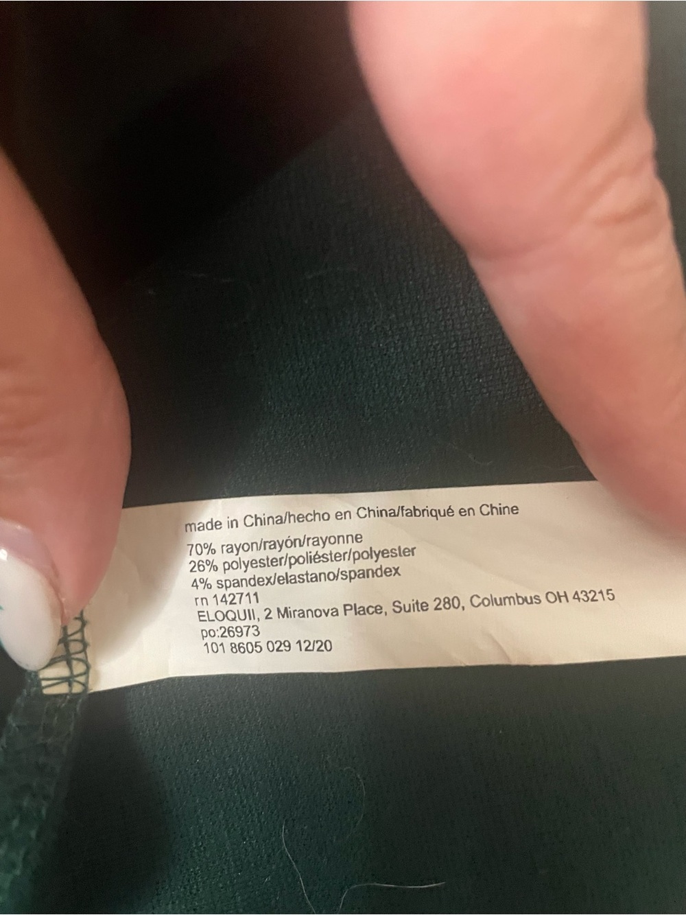 Eloquii Plus Size 28 4x Green Peplum Wrap Tie Waist V-Neck Knit Long Sleeve Top - Picture 5 of 6